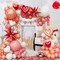 Valentines Day Balloons Arch Garland Kit,160Pcs Dusty Pink, Sand White, Pearl Rose Gold, Red Heart Confetti, Love, Star Balloons for Valentine's, Anniversary, Wedding Party Decorations